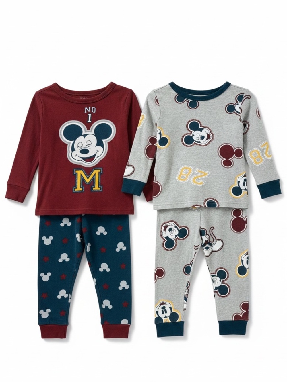 (2) Mickey Mouse Clubhouse 100% Cotton Sleepware, Size 2T